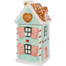 Емкость с крышкой BonaDi Marshmallow-Gingerbread House для сыпучих продуктов 1000 мл Разноцветный DP233120 Емкость с крышкой BonaDi Marshmallow-Gingerbread House для сыпучих продуктов 1000 мл Разноцветный DP233120