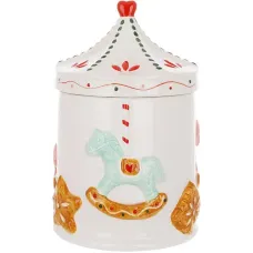 Емкость с крышкой BonaDi Gingerbread carousel для сыпучих продуктов 1500 мл Разноцветный DP233124 Емкость с крышкой BonaDi Gingerbread carousel для сыпучих продуктов 1500 мл Разноцветный DP233124