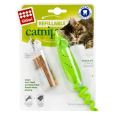 Іграшка для котів Collar GiGwi Refillable Catnip Мишка 16,5 см Салатовий (15392) Іграшка для котів Collar GiGwi Refillable Catnip Мишка 16,5 см Салатовий (15392)