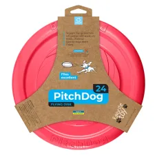Ігрова тарілка для апортування Collar PitchDog 24 см Рожевий (15364)
