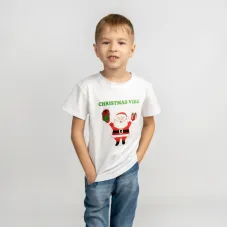 Футболка Dexter's дитяча новорічна Santa 146 см Білий