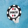 Гачок самоклеючий Western House Покерна фішка 5.8х5х2.5 см Чорно-білий (WESTP1)