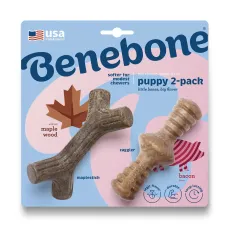 Набір іграшок для гризіння Benebone Puppy Pack Клен Бекон Коричневий 2 шт (650400) Набір іграшок для гризіння Benebone Puppy Pack Клен Бекон Коричневий 2 шт (650400)