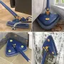 Треугольная швабра No Brand Multi Function с вращением на 360° 1,5-2 м Синий (2104618429)