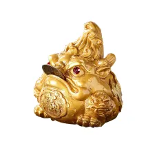 Фігурка для чайної церемонії Lesko ZBY-2407302 Жаба з монеткою 87x90x86 мм Gold (12976-83086) Фігурка для чайної церемонії Lesko ZBY-2407302 Жаба з монеткою 87x90x86 мм Gold (12976-83086)