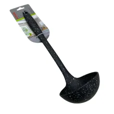 Ополоник нейлоновий A-PLUS 0340 34 см Чорний мармур Ополоник нейлоновий A-PLUS 0340 34 см Чорний мармур