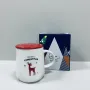 Чашка керамическая с крышкой OLens 102-1085 360 мл Олень Merry Christmas