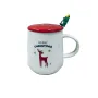 Чашка керамическая с крышкой OLens 102-1085 360 мл Олень Merry Christmas
