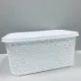Кошик пластикова з кришкою Elif Plastik 32203 22 л Ажур Білий