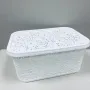 Кошик пластикова з кришкою Elif Plastik 32203 22 л Ажур Білий