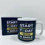 Чашка керамическая OLens 3235 800 мл Start today with a smile XXL