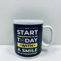 Чашка керамическая OLens 3235 800 мл Start today with a smile XXL