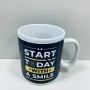 Чашка керамическая OLens 3235 800 мл Start today with a smile XXL