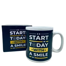 Чашка керамічна OLens 3235 800 мл Start today with a smile XXL Чашка керамічна OLens 3235 800 мл Start today with a smile XXL