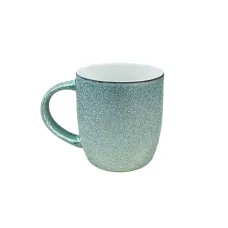 Чашка порцелянова Stenson Shine 370 мл R97209 Зелено-золотий Чашка порцелянова Stenson Shine 370 мл R97209 Зелено-золотий