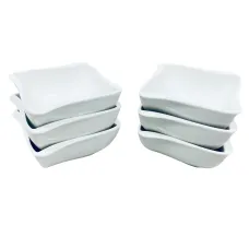 Набор фарфоровых соусников Stenson 5812 6 шт 9x9 см