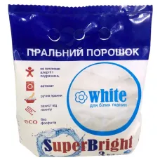 Пральний порошок Super Bright для білих тканин 3 кг (90772487) Пральний порошок Super Bright для білих тканин 3 кг (90772487)