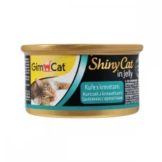 Вологий корм GimCat Shiny Cat для кішок з куркою та креветкою 70 г (G-413129 /413327) (15950)