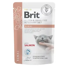 Вологий корм Brit GF VD Renal для кішок з лососем 85 г (101113_1) (16181)