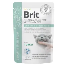 Вологий корм Brit GF VD Urinary and Stress Relief для котів з індичкою 85 г (101117_1) (16182)