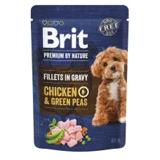 Влажный корм Brit Premium Fillets для собак с курицей и горошком 85 г (101241) (16087)