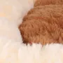 Хутряна лежанка для котів та собак Collar Шик №4 70х52х8 см Бежево-коричневий (15616)