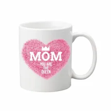 Чашка Vivay Mom you are the queen 330 мл 330 мл Білий (hub_zmaefk)