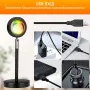 Проекційна світлодіодна лампа Inspire Sunset RGB S2 20x12 см Black