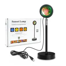 Проекційна світлодіодна лампа Inspire Sunset RGB S2 20x12 см Black