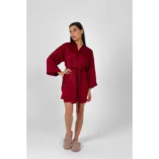 Халат шовковий Perfect Female XS Бордовий (14BА-20-b)