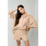 Вафельна піжама Perfect Female Бежевий L (184PJ-4ShS-bg)