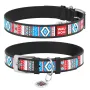 Нашийник для собак WAUDOG Design з QR паспортом Етно М 29-38 см Різнокольоровий (Collar37751)