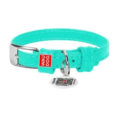 Нашийник для собак WAUDOG Glamour з QR паспортом L 38-49 см Ментоловий (Collar330413) Нашийник для собак WAUDOG Glamour з QR паспортом L 38-49 см Ментоловий (Collar330413)