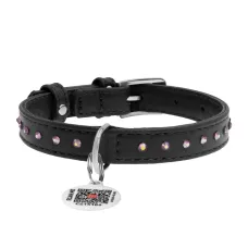 Нашийник для собак Collar WAUDOG Glamour шкіряний з QR паспортом 18-21 см Чорний (Collar32501) (16954) Нашийник для собак Collar WAUDOG Glamour шкіряний з QR паспортом 18-21 см Чорний (Collar32501) (16954)