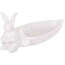Сервировочная тарелка фигурная Bona Bunny 27x10 см Белый DP261440 Сервировочная тарелка фигурная Bona Bunny 27x10 см Белый DP261440