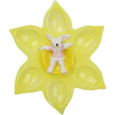 Тарелка-подставка на 6 яиц Bona Bunny in Flower 22 см Желтый DP261441 Тарелка-подставка на 6 яиц Bona Bunny in Flower 22 см Желтый DP261441