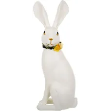 Інтер'єрна фігурка Bona White Rabbit with yellow flowers 33 см Різнокольоровий (261492) Інтер'єрна фігурка Bona White Rabbit with yellow flowers 33 см Різнокольоровий (261492)