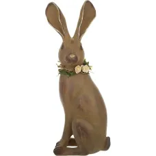 Інтер'єрна фігурка Bona Brown Rabbit with flowers 33 см Різнобарвний (261493) Інтер'єрна фігурка Bona Brown Rabbit with flowers 33 см Різнобарвний (261493)