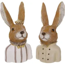 Інтер'єрна фігурка Bona Rabbit with a Doe 19 см 2 шт Різнокольоровий (261496) Інтер'єрна фігурка Bona Rabbit with a Doe 19 см 2 шт Різнокольоровий (261496)