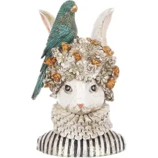 Інтер'єрна фігурка-бюст Bona Rabbit with green Parrot 35 см Різнокольоровий (261511) Інтер'єрна фігурка-бюст Bona Rabbit with green Parrot 35 см Різнокольоровий (261511)