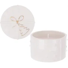 Інтер'єрний свічник Bona Christmas tree Golden Bow diameter 9.5 см Білий (DP261638) Інтер'єрний свічник Bona Christmas tree Golden Bow diameter 9.5 см Білий (DP261638)