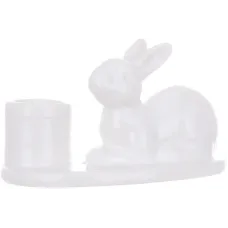 Інтер'єрний свічник Bona White Rabbit 10x6.5x6.5 см (DP261654) Інтер'єрний свічник Bona White Rabbit 10x6.5x6.5 см (DP261654)