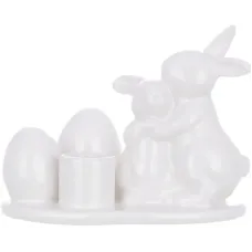 Інтер'єрний свічник Bona family Rabbits 13x9x10 см White (DP261657) Інтер'єрний свічник Bona family Rabbits 13x9x10 см White (DP261657)