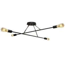 Люстра підвісна MSK Electric Asket під чотири лампи Е27 NL 10320-4 BK Чорний (619547)