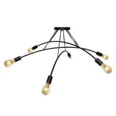 Люстра подвесная MSK Electric Orion на шесть ламп Е27 NL 9832-6 BK Черный (619542)