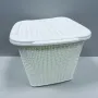 Кошик пластиковий з кришкою Ucsan Plastik М-071 30,5x32x25 см 15 л Білий