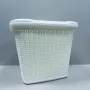 Кошик пластиковий з кришкою Ucsan Plastik М-071 30,5x32x25 см 15 л Білий