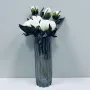 Ваза стеклянная для цветов Uniglass 5966 30 см 23318