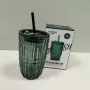 Стакан с крышкой LOVWISH MLJZ/L 8551 Линии 400 мл Темно-зеленый