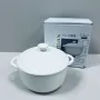 Горщик для запікання з кришкою Wilmax Slatestone WL-661540/A 18см/600мл White
